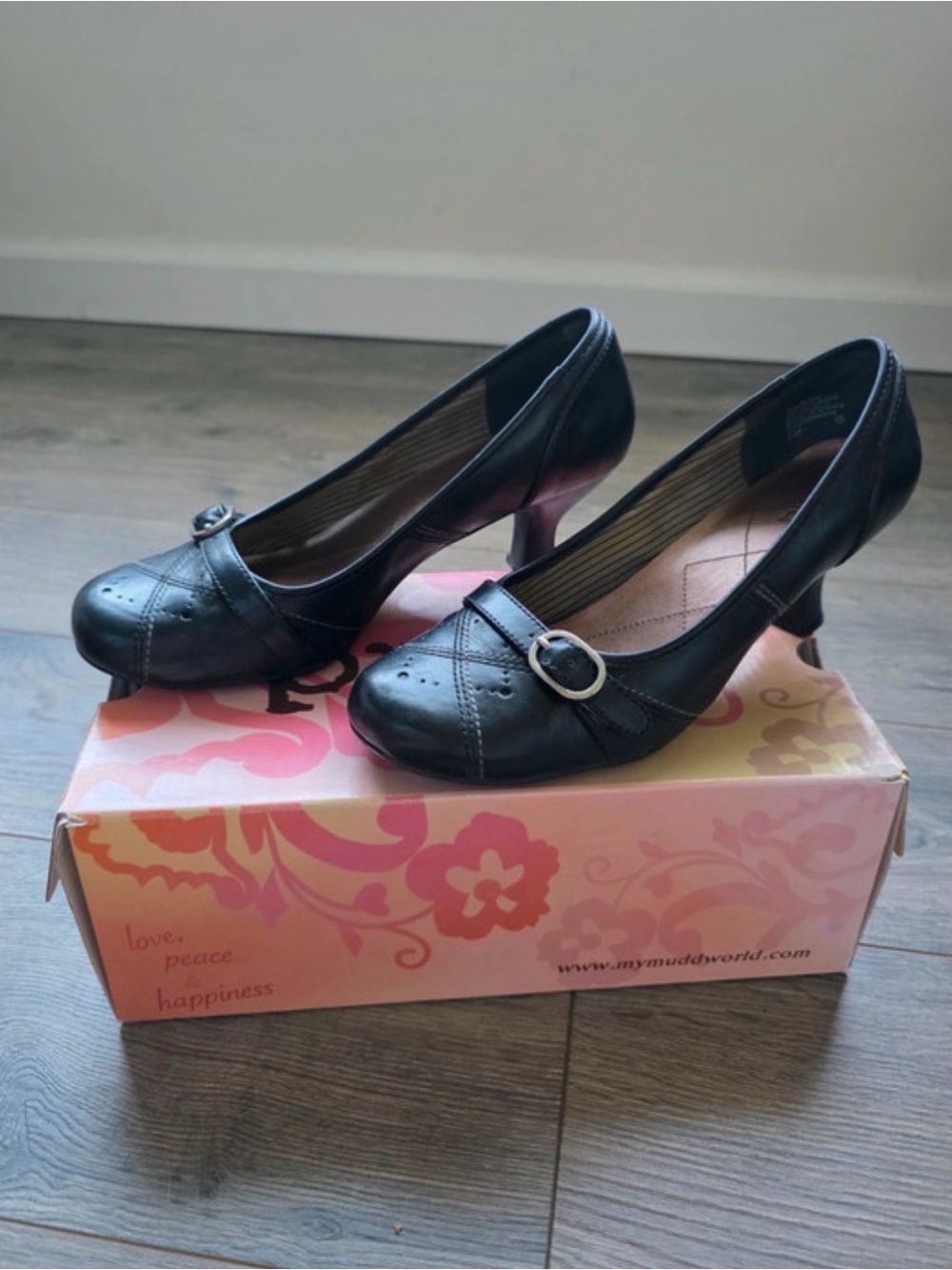 Mudd Black Mary Jane Heel Pumps with Buckle